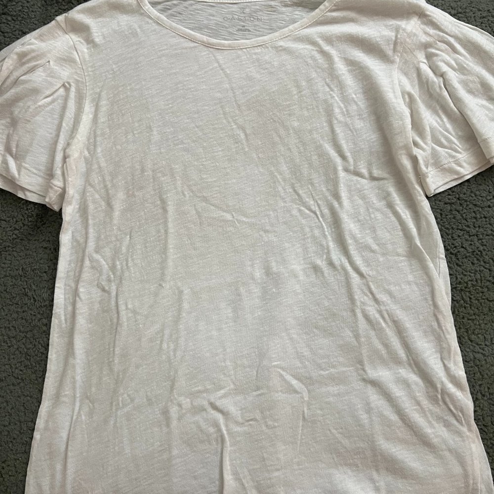 Caslon Flutter Sleeve Knit Top, Size XS, White